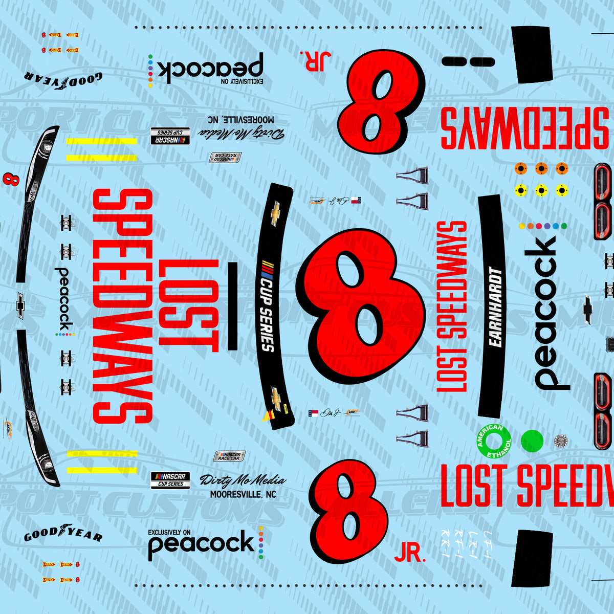 Millersport Customs 2020 Dale Earnhardt Jr Lost Speedways iRacing Chev