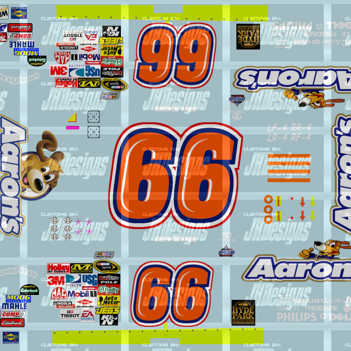 JH Designs Dave Blaney 2009 CUP 66 Aaron's Rental Center (Charlotte R