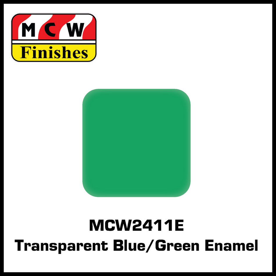 MCW Finishes 2411E Transparent Blue/Green Enamel