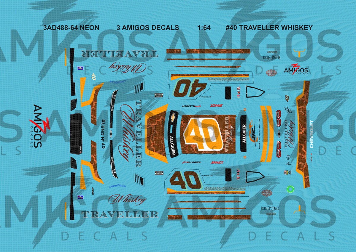 1:64 3 Amigos Decals #40 TRAVELLER WHISKEY Decal Set 1:64 – Print it Decals