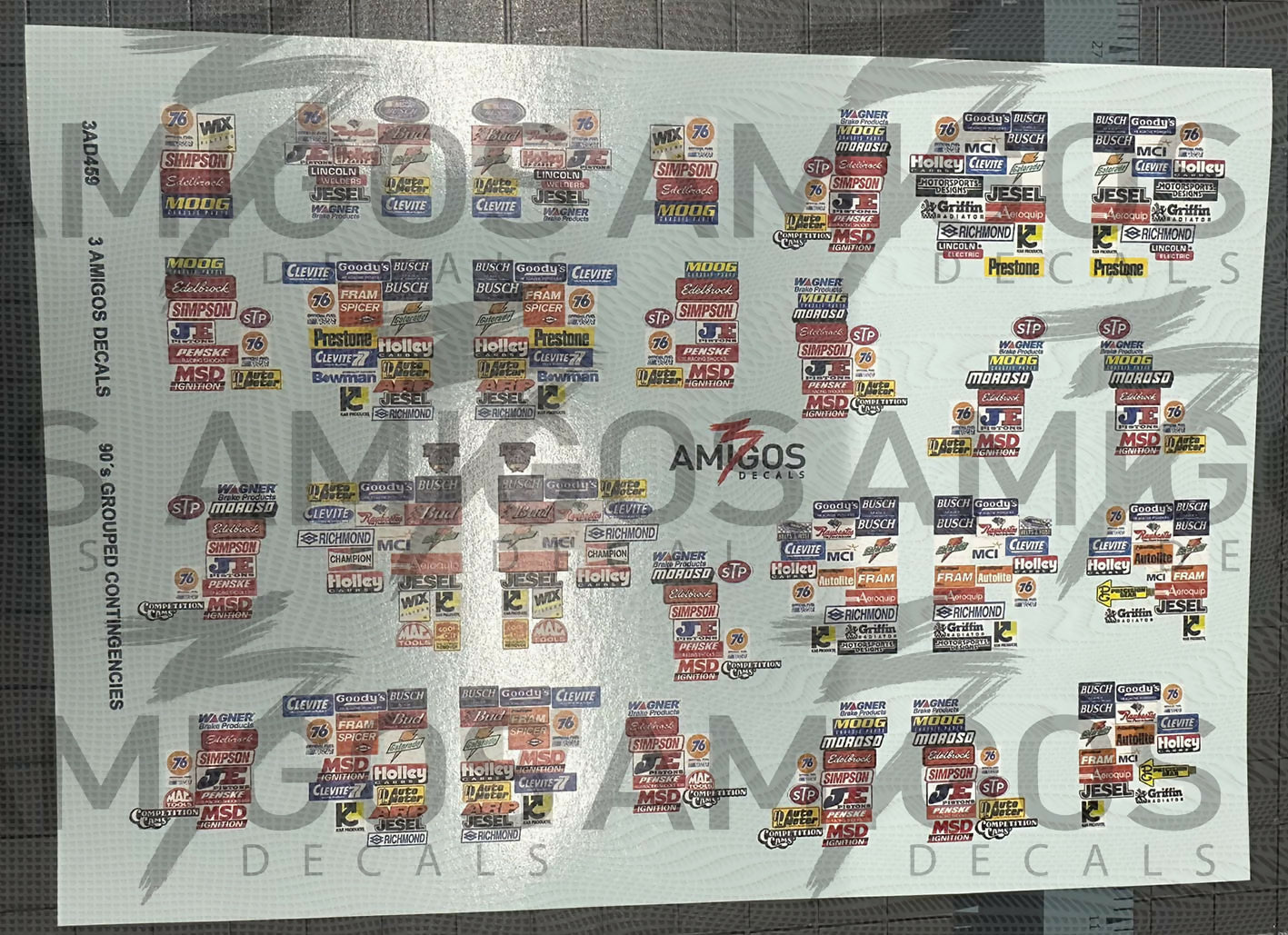 Contengency Sticker 3 Amigos Decals 90´s BUSCH SERIES GROUPED CONTINGENCY SHEET Decal Set ...