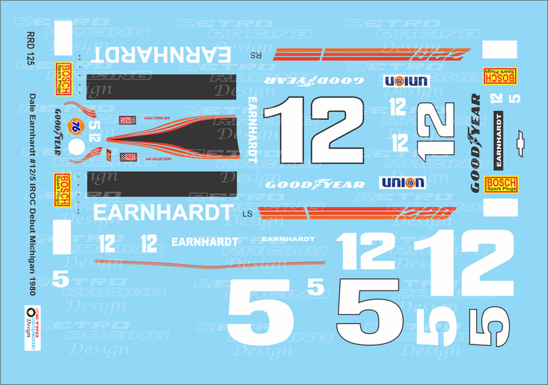 Retro Racing Design: 1/24 Scale IROC Waterslide Decals – Print it Decals