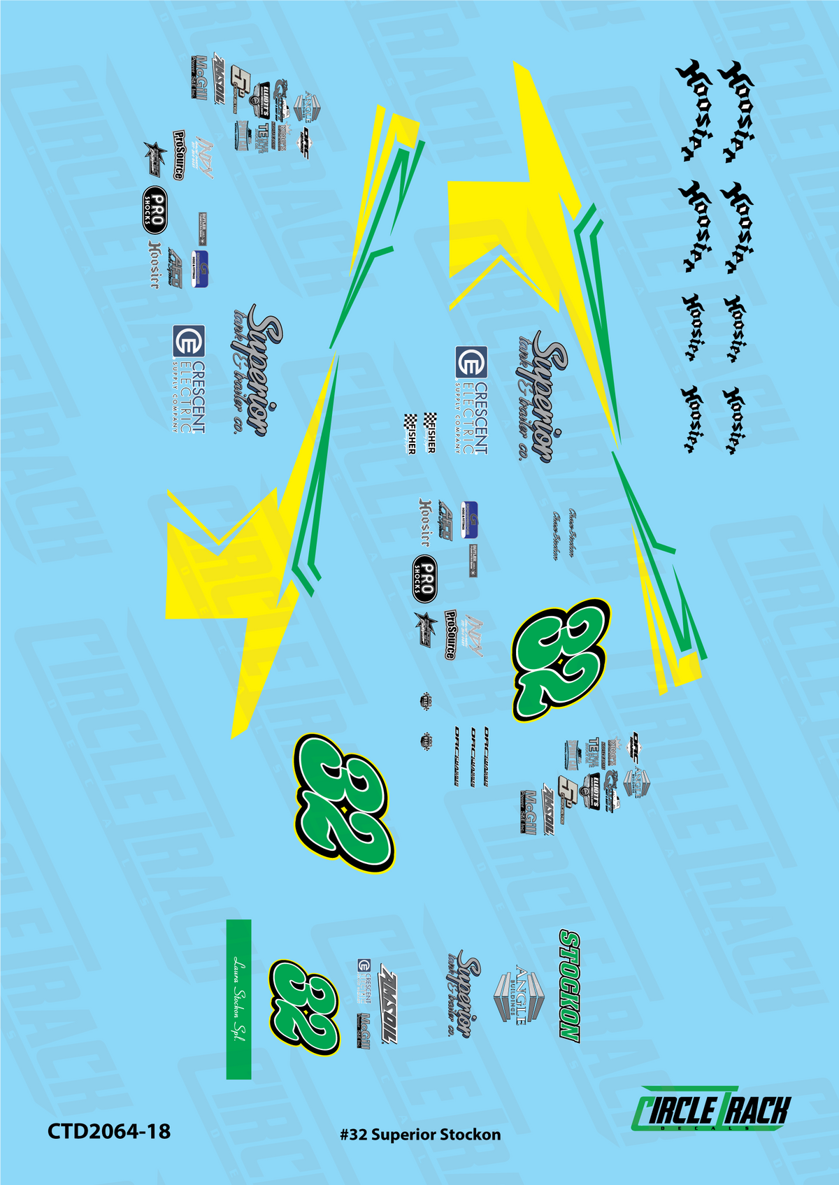Circle Track Decals #32 Superior Stockon Sprint Car 1:18 – Print it Decals