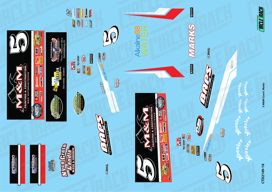 Circle Racing Stickers Circle Track Decals Sprint Car Decals – Print it Decals