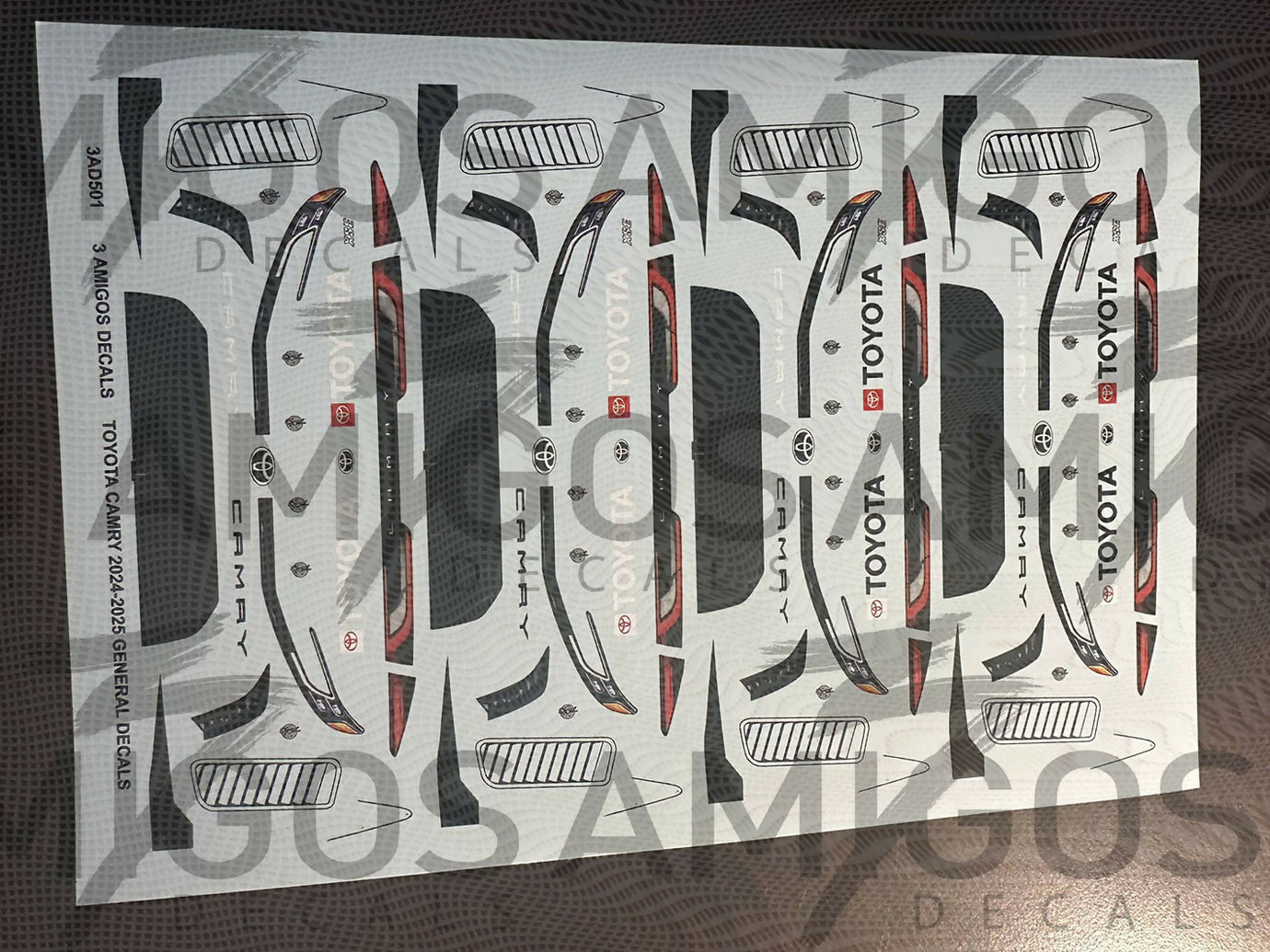 3 Amigos Decals 2024-2025 TOYOTA CAMRY GENERAL DECALS Decal Set 1:24 ...