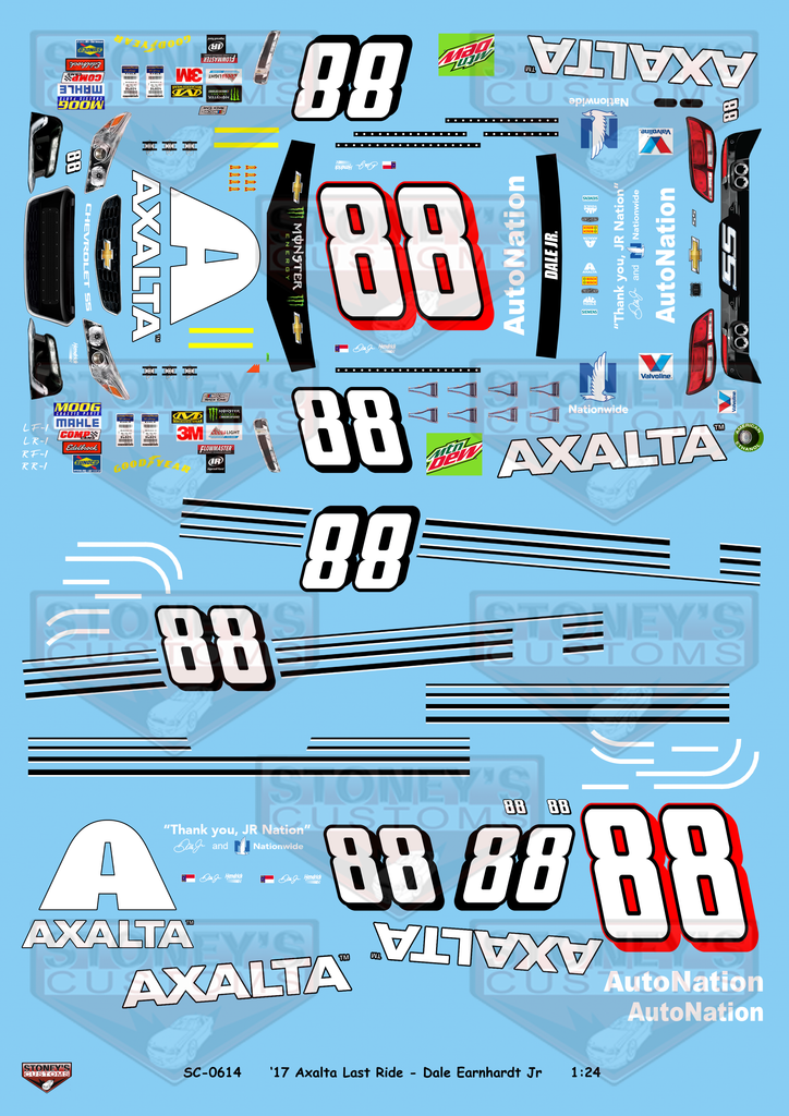 Stoney's Customs 2017 #88 Axalta Last Ride - Dale Earnhardt Jr 1:24 De ...