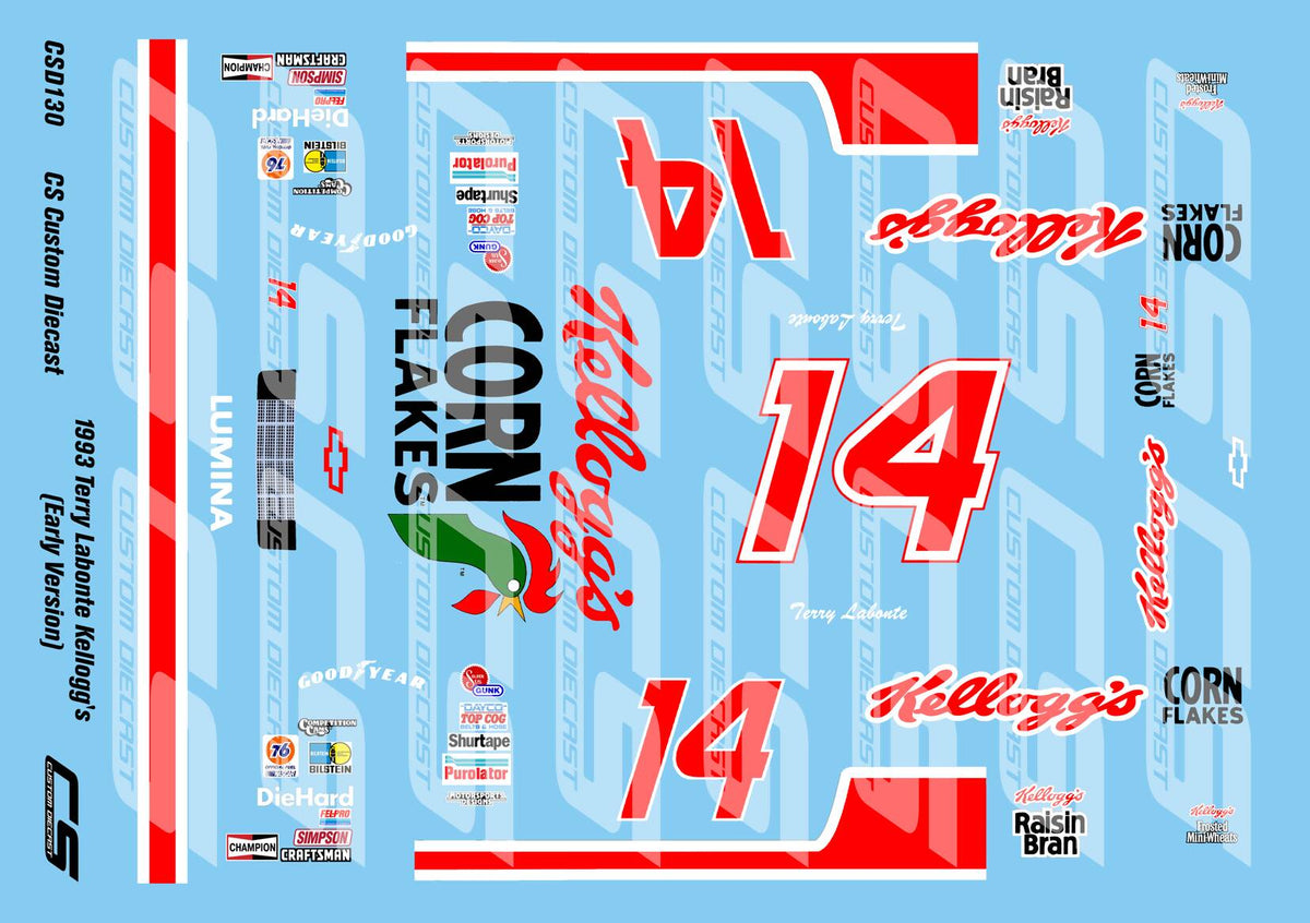 CS Custom Diecast 1993 Terry Labonte Kellogg's (Early Version) – Print ...