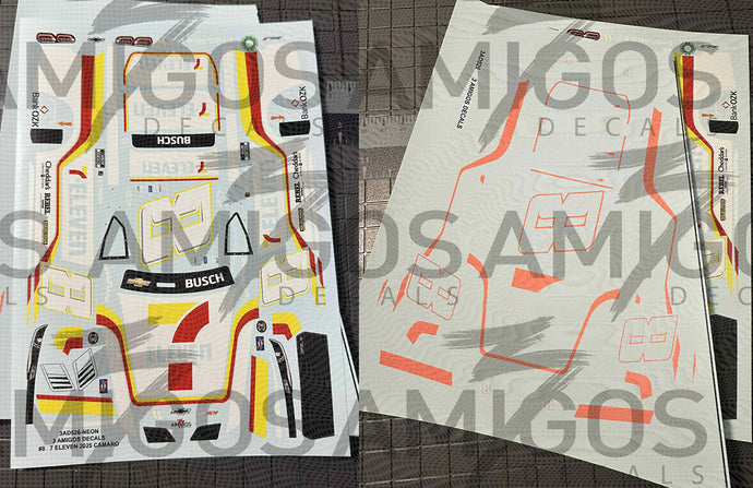 3 Amigos Decals #8 7 ELEVEN 2025 CHEVROLET Decal Set 1:24 – Print it Decals