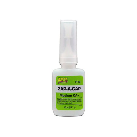 Zap-A-Gap CA+ Glue 1/2oz Green Bottle