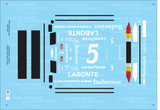 Retro Racing Design '85 Terry Labonte Powder Blue IROC Camaro 1/24 Scale Decal for Action Diecast or Plastic
