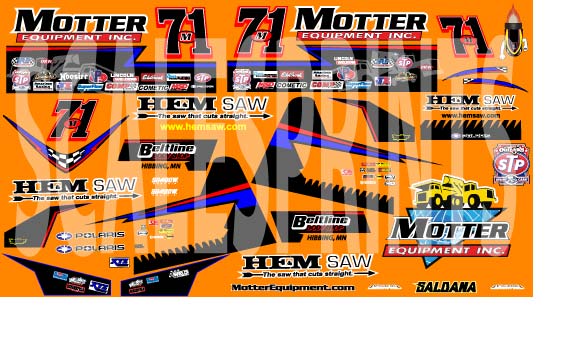 Scale Sprints 2014 Joey Saldana #71m Knoxville Nationals Sprint Car 1/24 Decal Set