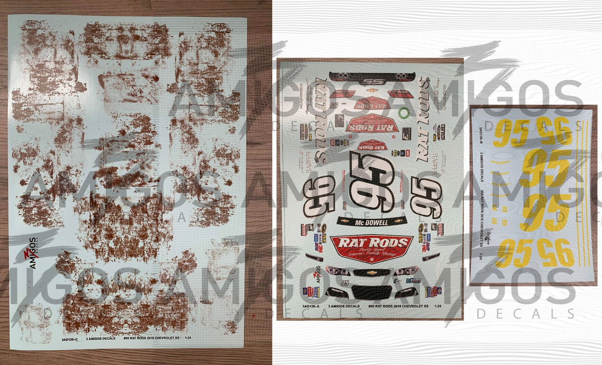 3 Amigos Decals #95 Rat Rod Dirty Version Decal Set 1:24 – Print it Decals