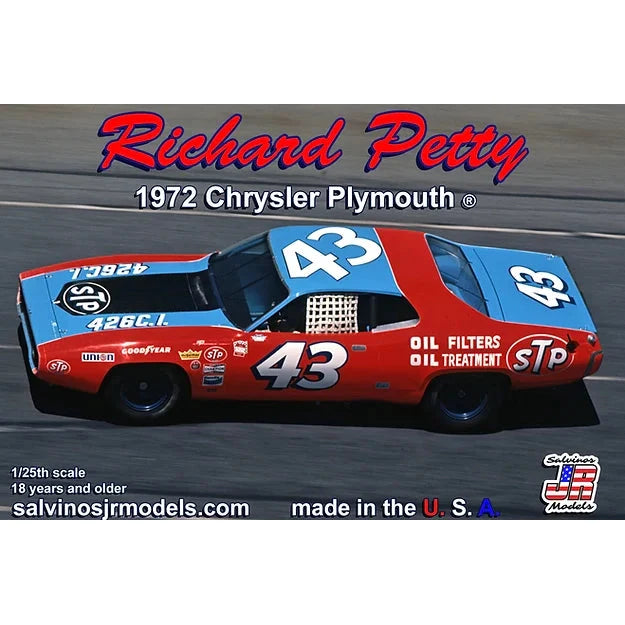 Salvinos JR Models Richard Petty 1972 Plymouth Model Kit
