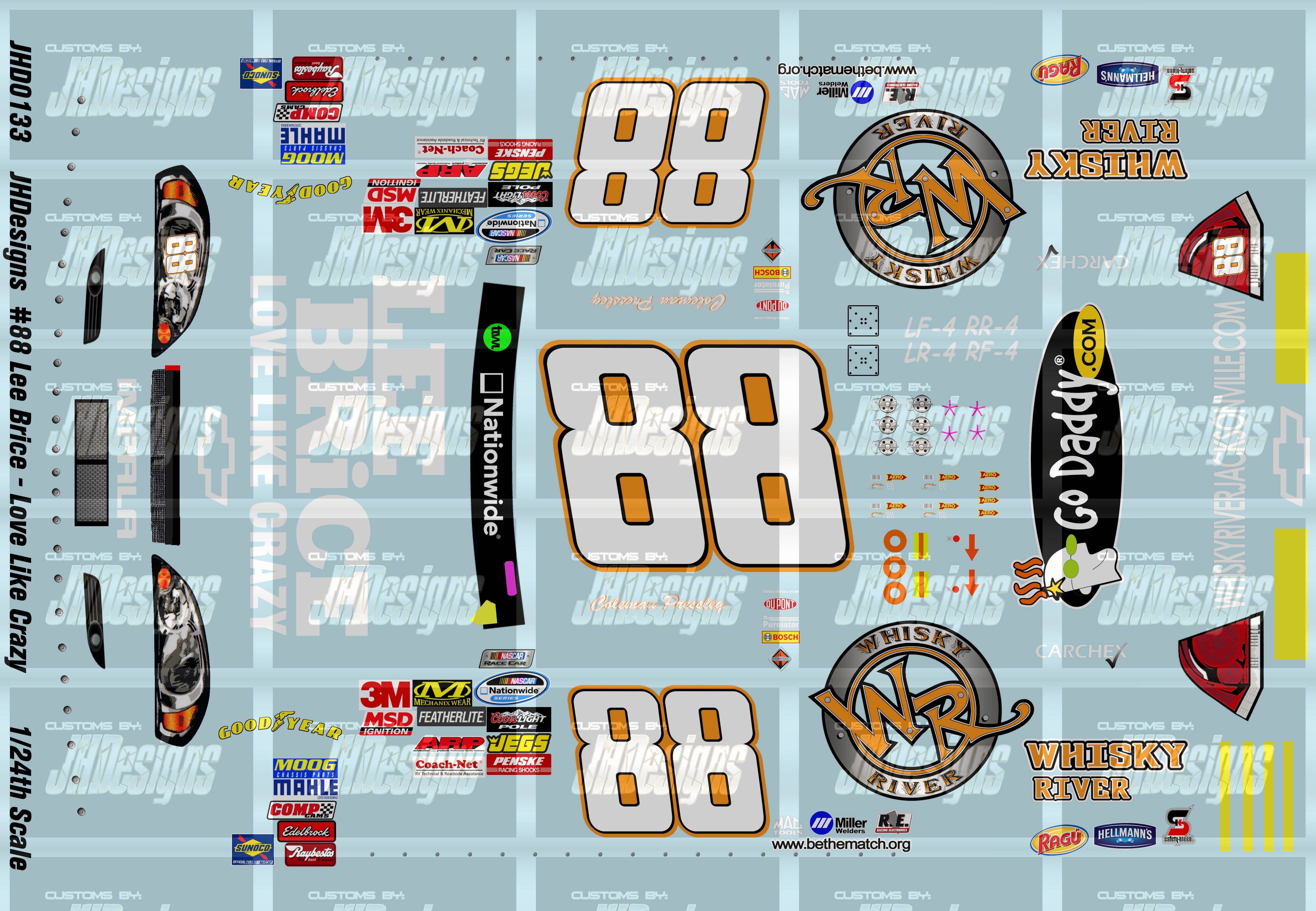 JH Designs Coleman Pressley 2010 NWS #88 Lee Brice Love Like Crazy (Na ...