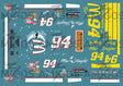 3 Amigos Decals #94 Mac Tonight 1997 Thunderbird 1/24 Standard Yellow Decal Set - 1