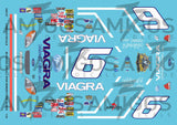 3 Amigos Decals #6 Viagra Martin 2005 All Star Race 1:24 Decal Set - 1