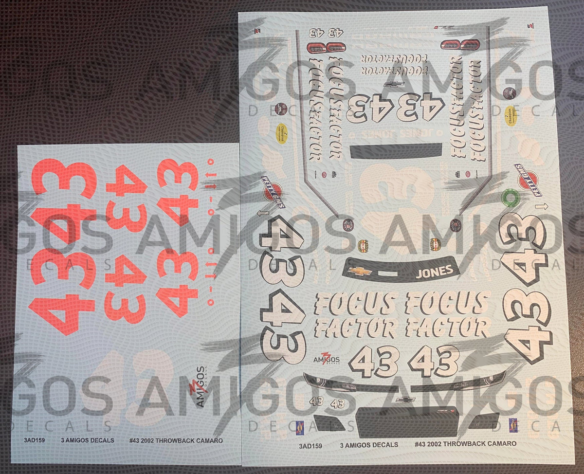 3 Amigos Decals #43 2022 CAMARO THROWBACK NEON Decal Set – Print it Decals