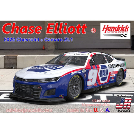 Salvinos JR Models Hendrick Motorsports Chase Elliott 2022 Camaro- Patriotic Model Parts Warehouse