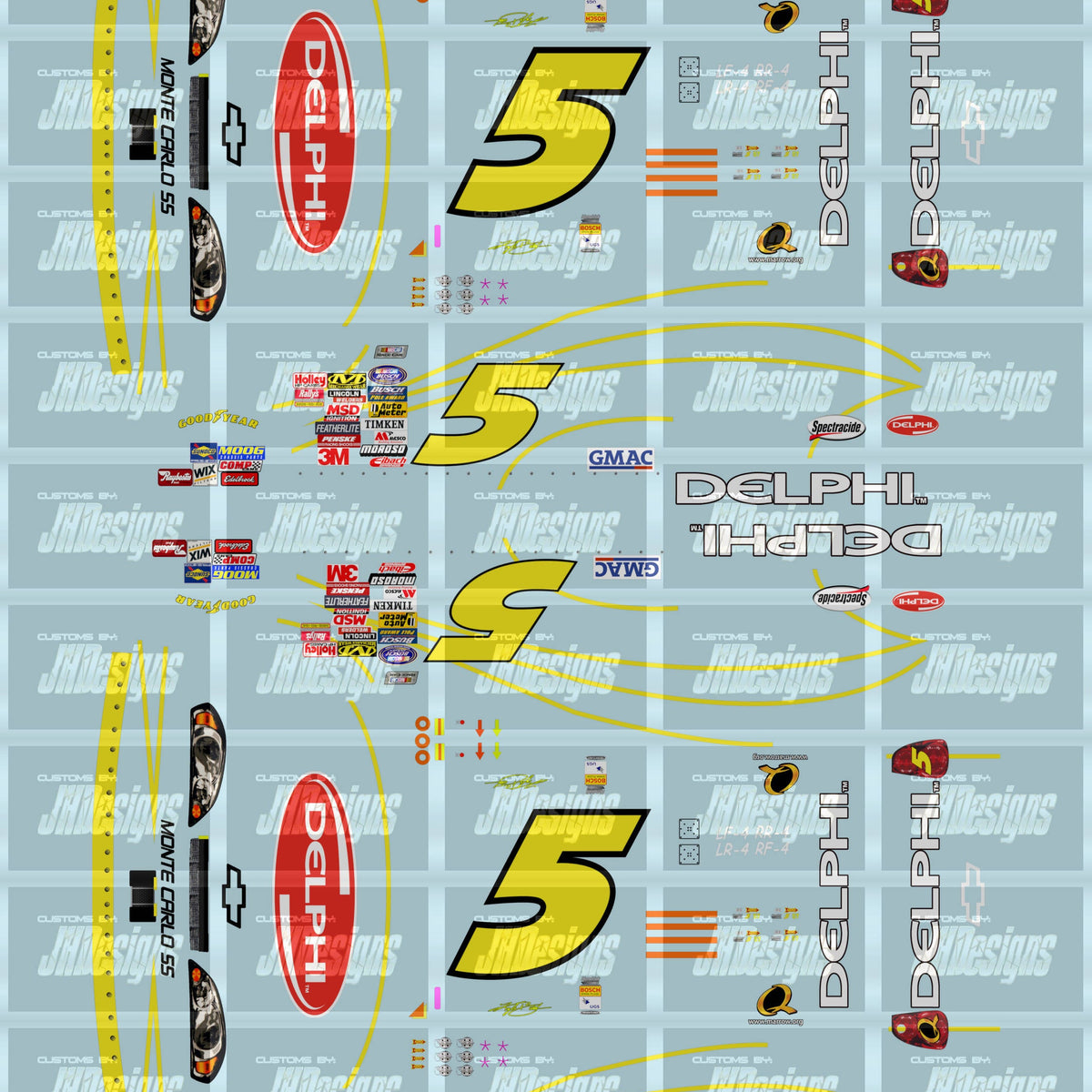 JH Designs Kyle Busch 2007 NBS #5 Delphi (Daytona2 Win) 1:64 Racecar D ...