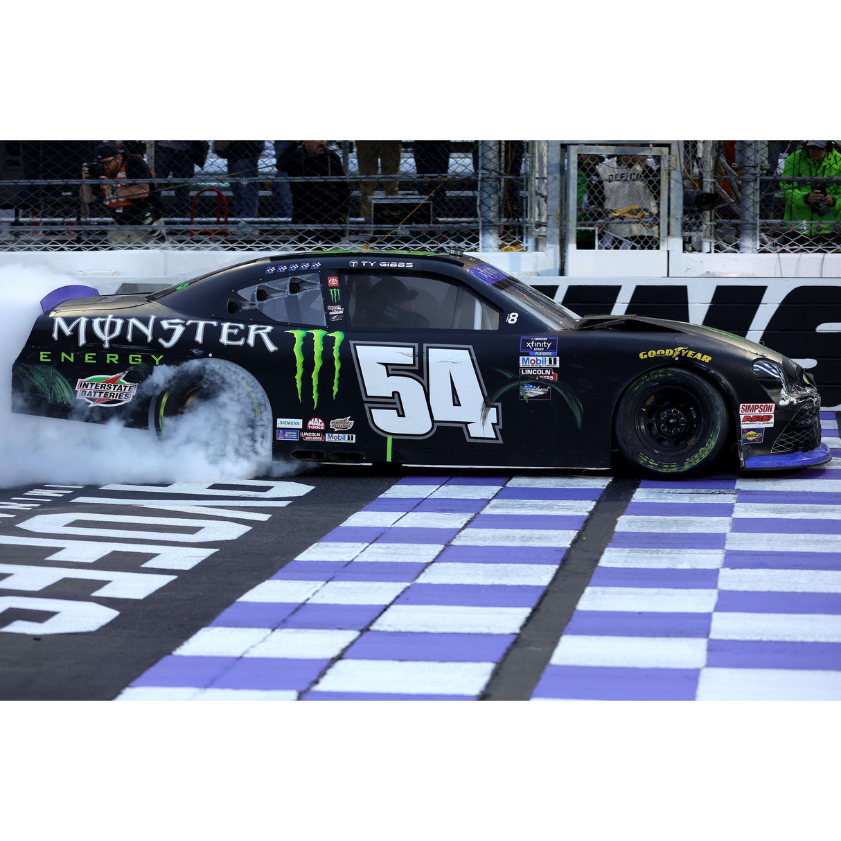 JH Designs Ty Gibbs 2022 NXS #54 Monster Energy (Martinsville Race Win) 1:64 Racecar Decal Set