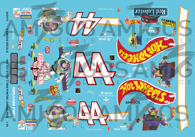 3 Amigos Decals #44 Toy Story 2 1999 Pontiac Grand Prix Decal Set 1:24 - 1
