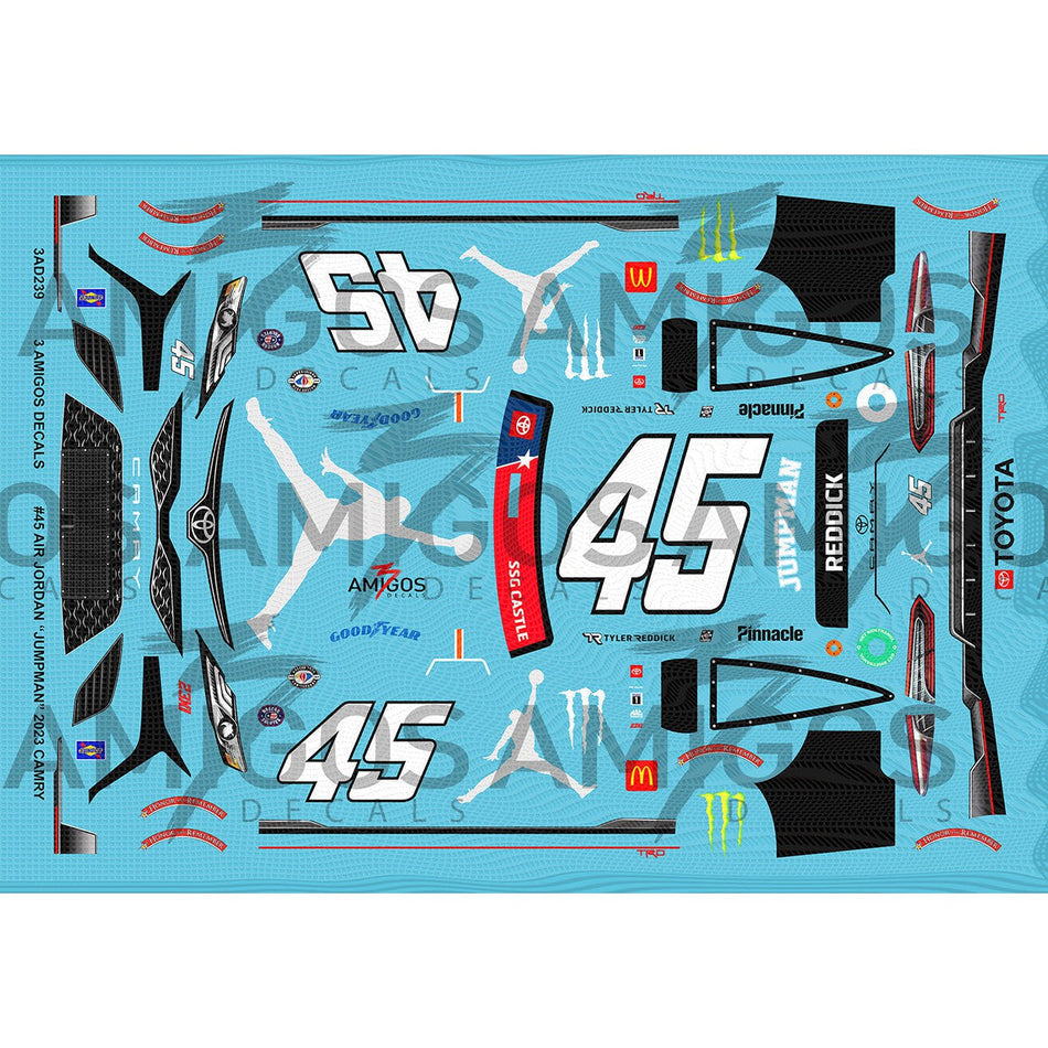 3 Amigos Decals #45 JUMPMAN 2023 CAMRY Decal Set 1:24