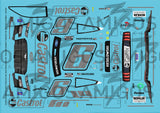 3 Amigos Decals #6 CASTROL CARBON NEUTRAL 2022 MUSTANG (FOR JAY STOCK CARS 3D PRINTED BODY) Decal Set 1:24