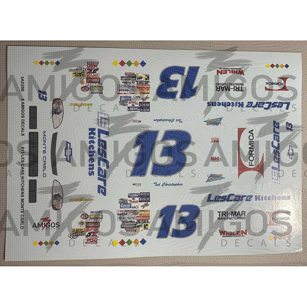 3 Amigos Decals #13 LES CARE KITCHENS MONTE CARLO Decal Set 1:24