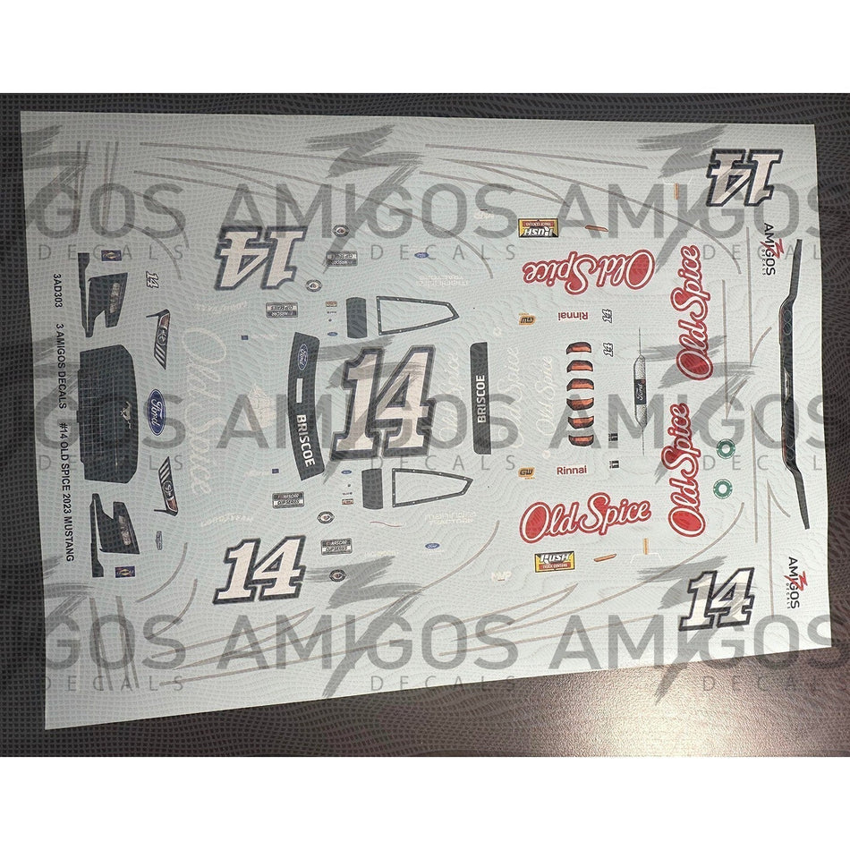 3 Amigos Decals #14 OLD SPICE 2023 MUSTANG Decal Set 1:24