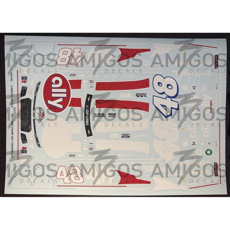 3 Amigos Decals #48 JIMMY JOHNSON ALLY 7 TIME CHAMP 2020 CAMARO THROWBACK 1:24 DECAL SET