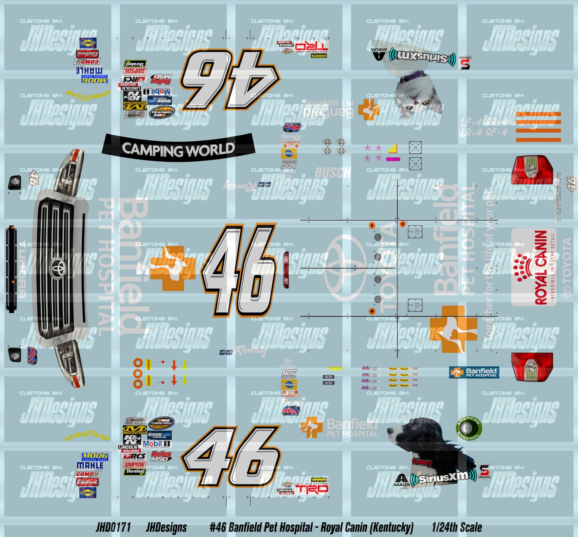 Nascar Banfield Dog Hospital Feline Grooming Cat's Pajamas